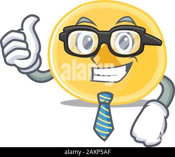 Personnage de chips de banane Businessman wearing glasses Illustration de Vecteur