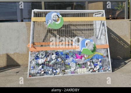 Le recyclage, Sammlung, Haïfa, Israël Banque D'Images