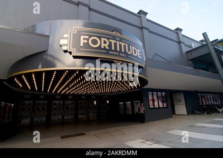 Brisbane, Queensland, Australie - 13 novembre 2019 : vue sur l'entrée de la salle de musique Fortitude d'inspiration Art déco située dans Fortitude Valley Banque D'Images