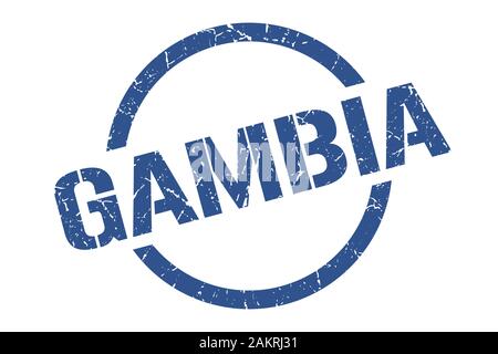 Gambie stamp. Gambie grunge signe isolé ronde Illustration de Vecteur