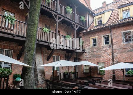 Cour intérieure de la prison de l'ancienne ville historique sur la vieille ville de Wroclaw en Silésie région de Pologne Banque D'Images