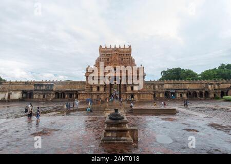 Brihadeeswara temple de Tanjore, Tamil Nadu, Inde du Sud Banque D'Images