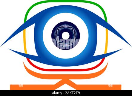 logo de vision oculaire Banque D'Images