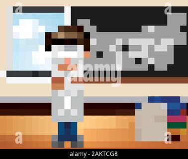 Libre debout dans l'illustration en classe Illustration de Vecteur