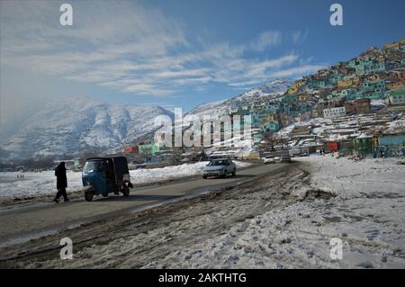 Bala Hisar en hiver, la ville de Kaboul, Afghanistan Banque D'Images