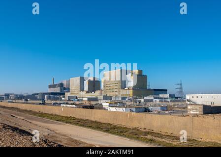 DUNGENESS, Kent, UK - 15FEB2019 : un dormeur Power Station est aujourd'hui désaffecté, ayant été en production de 1965 à 2006. Banque D'Images