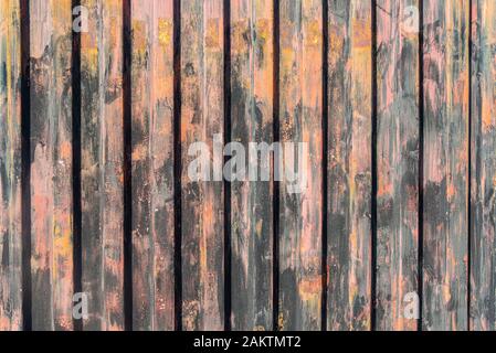 Texture de vieux conteneurs metail sur la plage à Dungeness, Kent, UK. Peut être utilisé comme arrière-plan. Banque D'Images