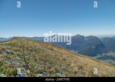 Vue superbe de Schlapold-Head à Hoher Ifen dans la vallée de Kleinwalser / Bavière Banque D'Images