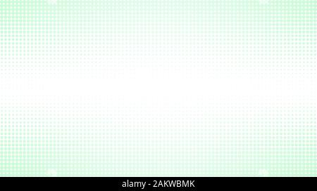 Fond vert clair abstrait en pointillés avec texture rayée. Illustration de la trame demi-teinte de la technologie créative transparente sur fond blanc. Banque D'Images