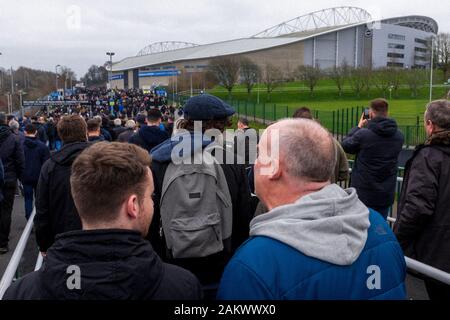 Fans de marche du Brighton & Hove Albion V Match Bournemouth, 28 Dec 2019 Banque D'Images