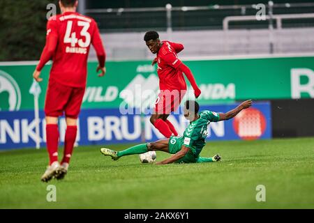 Fürth, Allemagne. 10 janvier, 2020. Jeu d'essai-mer : Greuther Fürth vs FC Bayern Amateure de Fürth, Allemagne. Wriedt vs Abiama (aborder) . Peter Kotzur/Alamy Live News Banque D'Images