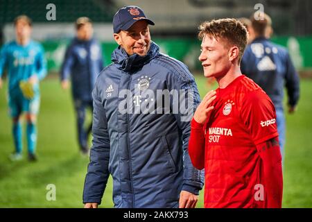 Fürth, Allemagne. 10 janvier, 2020. Jeu d'essai-mer : Greuther Fürth vs FC Bayern Amateure de Fürth, Allemagne. Sebastian Hoeness sourit. Peter Kotzur/Alamy Live News Banque D'Images