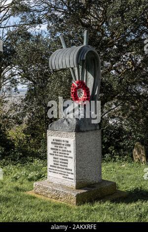 SOUTHEN-ON-SEA, ESSEX - 03 AVRIL 2019 : Mémorial à St Clément des pêcheurs de Leigh qui sont allés à Dunkerque et de ceux qui SONT MORTS Banque D'Images