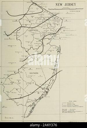 Les données climatologiques, New Jersey . Les isolignes sont dessinés par des points de valeurs à peu près égales. Les données de précipitations horaires sous-stations de l'enregistreur s'beavailable dans la publication des données de précipitations horaires. Recommande la prudence dans l'utilisation de ces cartes pour l'interpolation, particularlyin les régions montagneuses. La température moyenne de 1962 JERSEYFEBRUARY NOUVEAU. le, N. C. --- 12 111 lignes sont tracées par des points d'environ égale valeur. Les données de précipitations horaires sous-stations de l'enregistreur s'beavailable dans la publication des données de précipitations horaires. Recommande la prudence dans l'utilisation de ces cartes pour interpolati Banque D'Images