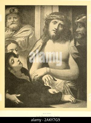 Antonio Allegri da Correggio, sa vie, ses amis, et son temps . n. Ces cinq personnes sont regroupées dans un smallcompass quelque peu. La figure du Christ est un peu plus de la moitié de la longueur, thoseof Pilate et la vierge et non moins. Seules la tête et la main de theMagdalen sont visibles, et tout ce qui est perçu du soldat est son visage.Pourtant, la photo n'est pas désireux de grandeur. Le faintingMadonna est moins dramatique que la Vierge de la descente de lesvis, mais d'autre part, elle est plus belle. Son featuresare moins défiguré par le chagrin, et si nous brancher les deux chiffres, takingt Banque D'Images