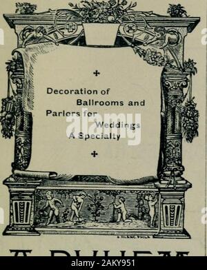 San Francisco blue book et de l'élite de la côte du Pacifique . GEAND OPEEA CHAMBRE. Un fleuriste et décorateur VAN NESS SÉMINAIRE. Banque D'Images