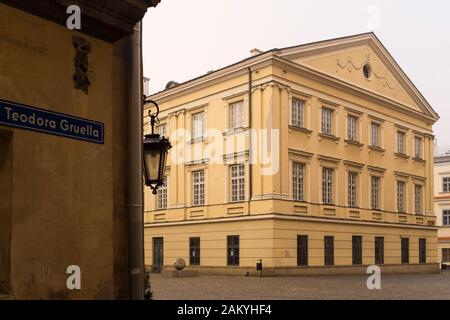 Le coin de Teodora Grunella au milieu de la vieille ville de Lublin, Pologne Banque D'Images