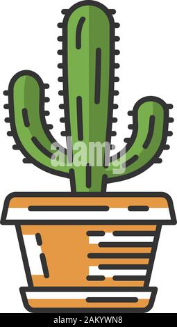 Cactus géant mexicain dans l'icône de couleur. Cardon. Cactus de l'éléphant. Maison et jardin plante. Vector illustration isolé Illustration de Vecteur