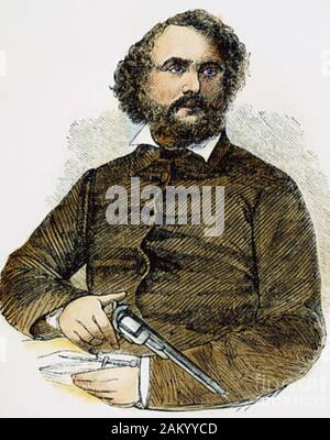 SAMUEL COLT (1814-1862) inventeur et industriel américain, fondateur de la compagnie d'armes à feu nommé d'après lui. Banque D'Images