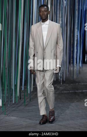 Milan, Italie. 10 janvier, 2020. Milan Fashion week, Les Hommes Automne Hiver. 2020 2021 Milan, mode masculine Automne Hiver 2020. Ermenegildo Zegna sur la photo : Crédit photo : modèle indépendant Agence/Alamy Live News Banque D'Images