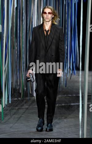 Milan, Italie. 10 janvier, 2020. Milan Fashion week, Les Hommes Automne Hiver. 2020 2021 Milan, mode masculine Automne Hiver 2020. Ermenegildo Zegna sur la photo : Crédit photo : modèle indépendant Agence/Alamy Live News Banque D'Images