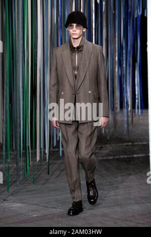 Milan, Italie. 10 janvier, 2020. Milan Fashion week, Les Hommes Automne Hiver. 2020 2021 Milan, mode masculine Automne Hiver 2020. Ermenegildo Zegna sur la photo : Crédit photo : modèle indépendant Agence/Alamy Live News Banque D'Images