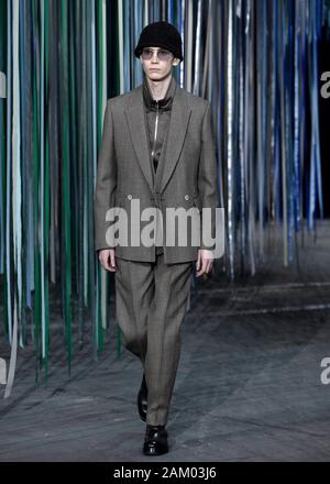 Milan, Italie. 10 janvier, 2020. Milan Fashion week, Les Hommes Automne Hiver. 2020 2021 Milan, mode masculine Automne Hiver 2020. Ermenegildo Zegna sur la photo : Crédit photo : modèle indépendant Agence/Alamy Live News Banque D'Images