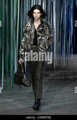 Milan, Italie. 10 janvier, 2020. Milan Fashion week, Les Hommes Automne Hiver. 2020 2021 Milan, mode masculine Automne Hiver 2020. Ermenegildo Zegna sur la photo : Crédit photo : modèle indépendant Agence/Alamy Live News Banque D'Images