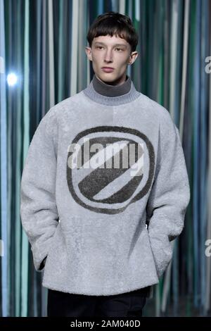 Milan, Italie. 10 janvier, 2020. Milan Fashion week, Les Hommes Automne Hiver. 2020 2021 Milan, mode masculine Automne Hiver 2020. Ermenegildo Zegna sur la photo : Crédit photo : modèle indépendant Agence/Alamy Live News Banque D'Images