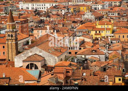 Les toits de Venise Italie Banque D'Images