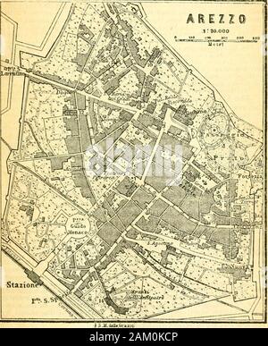 Italie : guide à l'usage des voyageurs. 9 après J.-C.), l'ami de Augustusand Virtjil de patron et Horace ; le moine bénédictin surpasser l'Aretino (ltKX)-1050), l'inventeur de notre actuel système de notation musicale;Francesco Petrarra, le plus grand poète lyrique de l'Italie, naissance d'Florentineparents en 1304 (d. 1374) ; Fietro Aretino, le satirique (1492-1557) severalniuinbers ; de la famille noble de l'Accolti., juristes et historiens, dans le à Pérouse. AREZZO. Itinéraire. 3915-t septième 100. ; A. Cesalpini, le botaniste et médecin (1519-1603) ; Franc.Rcdi, le médecin et humoriste (d. 1098). - Arezzo a également prod Banque D'Images