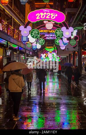 Shanghai. 10 janvier, 2020. Photo prise le 10 janvier 2020 montre les illuminations de la Fête des lanternes de printemps Yuyuan au Jardin Yuyuan de Shanghai (est de la Chine. Le Festival des lanternes de printemps Yuyuan en 2020 le coup d'ici le 10 janvier, qui durera jusqu'à 11 février. Credit : Wang Xiang/Xinhua/Alamy Live News Banque D'Images