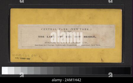 Le lac et le pont bow classés sans égard à titre de la série. Comprend dix points de vue colorés à la main. Comprend les points de vue des diverses séries : paysages américains, Central Park, New York), cuisine américaine, vue sur Central Park, New York), Anthony's des vues stéréoscopiques, Central Park, Central Park vue. Robert Dennis Collection de vues stéréoscopiques. Certains points de vue ont un timbre apposé. Titre conçu par cataloger. Elles sont numérotées 2 (6217), 4, 5, 8-10, 18, 28, 251, 560, 562, 563, 567, 1110, 1165-1167, 1883, 3709, 3710, 3713, 3718, 3719, 3723-3725, 4114, 4754, 4759, 4784, 4788, 4791, 4792, 4803, 4804, 5097, 5 Banque D'Images