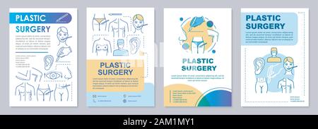 Chirurgie plastique reconstructrice mise en page Modèle de brochure. Flyer, brochure, dépliant print design linéaire avec illustrations. La mise en page de vecteur de magaz Illustration de Vecteur