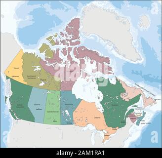 Vector illustration carte du Canada Illustration de Vecteur