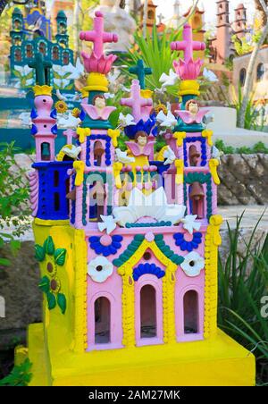 Cimetière traditionnel mexicain, Riviera Maya, Mexique Banque D'Images