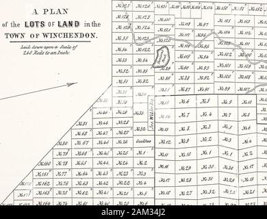 Histoire de la ville de Upper Winchendon (Comté de Worcester, Mass.) : à partir de la subvention d'Ipswich Canada, en 1735, à l'heure actuelle . Une ÉFVP]v des lots de terre mtheTOW WIFCHEFDO JjouL O F N. kpori vers le bas/a/- ScaZe de. Bibliothèque publique de Boston 3 9999 05133 9453 Banque D'Images