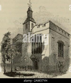 Les églises de Londres : une histoire et description de tous les édifices ecclésiastiques de la métropole . ème 16ème siècle. L'une de ces, contiguousto Crosbys Sir John tombe, l'on voit dans l'accompanyingengraving, et présente une figure masculine et féminine, est un beneathwhich lettre noire, l'enregistrement de l'inscription Thomas deathof Wylliams, monsieur, le 16 janvier 1495, et de sa femme Margaret en 14-. L'extérieur de l'église n'exige pas anylengthened avis. La vignette représente thewest annexé fin de l'immeuble avec son impropre et mauvais pro-tour en portions individuelles. Les deux entrées,2 une à cette fin, Banque D'Images