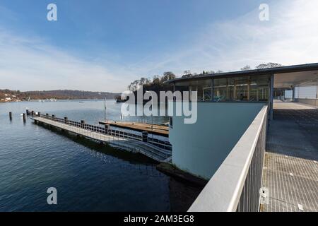 Essen - Proche De Baldeney Barrage Et Vue Sur Le Lac Baldeney, Rhénanie-Du-Nord-Westphalie, Allemagne, Essen, 23.02.2019 Banque D'Images