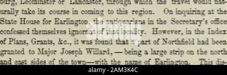 Histoire de la ville de Upper Winchendon (Comté de Worcester, Mass.) : à partir de la subvention d'Ipswich Canada, en 1735, à l'heure actuelle . nd Leominster ont été réglées avant les villes nous enle3t d'entre eux, et les voyageurs ont trouvé leur chemin ici soit par route.Il est probable toutefois que la route du nord a été plus fréquentées.Ashburnham a été réglée sur le temps nos pères sont venus ici, et thusa way a été ouverte à notre frontière orientale. Avant ce temps, le townsin la vallée de l'Ohio était devenue très peuplé, et il wasnecessary ont pour lignes de voyager de la vallée de l'thegrea à Nashua Banque D'Images