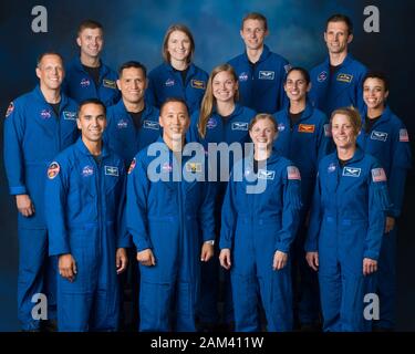 Houston, TEXAS - 10 janvier 2020 - la classe 2017 des astronautes avant leur cérémonie de remise des diplômes au Johnson Space Center de Houston, Texas, États-Unis. Le Banque D'Images