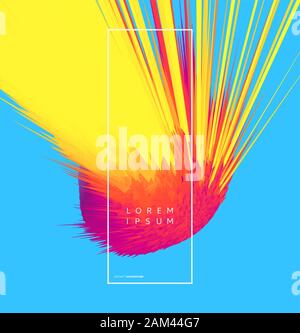 Arrière-plan avec l'explosion de rayons. Abstract vector illustration avec effet dynamique. Modèle de conception de la couverture. Peut être utilisée pour la publicité, marketing et communication Illustration de Vecteur