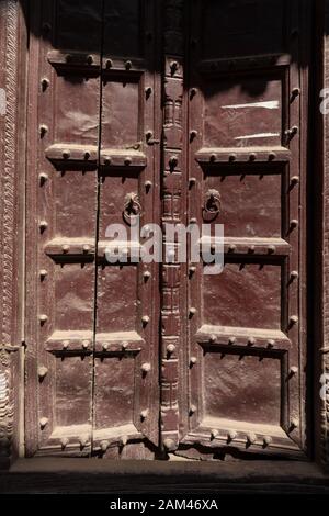 Ancienne porte de ville traditionnelle de vrindavan, Mathura, Uttarpradesh, Inde Banque D'Images
