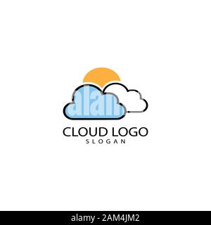 ILLUSTRATION VECTORIELLE DU SYMBOLE DU LOGO CLOUD Banque D'Images