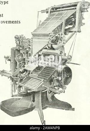 Imprimante britanniques et coloniales et papetier . IVorks : LEEDS. Ajouter télégraphique)-css : MeTai^s. LEEDS. No de téléphone : 25620. Glasgoiv bureau et magasin : 15 & 17, Clyde. Bureau de Londres:GLEN STEEL, 63 & 64, Chancery Lane, W.C. Adresse télégraphique : NUMÉRATION, Londres. No de téléphone : 5275 centrai,. j'^^j.^ER/irsWiSs^^ 7 juillet 1921. Trois XHIS =MAGAZINE LINOTYPE (modèle 4) peut être équipé de trois différentes sources corps Style ofOld ou romain moderne et trois différentes sources de De Vinne^Clarendon, doriques, ou autres faces d'affichage. Italic sources peuvent être sous-tirait pour l'affichage des visages si désiré. Je Banque D'Images