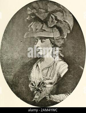 Les vicissitudes d'une dame de 1735-1821 . quartier, Narbonne, Talleyrandor Montmorency aurait lui-même siège sur la boîte d'un veryunpretending véhicule tiré par un cheval, et perhapsbreak la vitre afin de suivre l'conversationthat se passait à l'intérieur. Miss Burney confessé thatuntil l'arrivée des Français réfugiés elle avait eu noidea de quelle conversation signifiait vraiment. Elle était sotaken avec eux, que, même si elle avait plus de quarante,bientôt, elle épouse l'un d'eux-theystarted DArblay général ; le ménage avec aucune autre fortune mais shederived ce que de la vente de ses romans un Banque D'Images