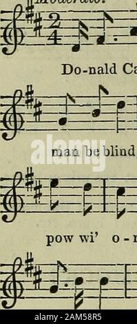 [Une musique composite : volume contenant Davidson's musical miracles quatre-vingt-quatre duos pour un shilling, adapté pour le violon, flûte, accordéon, ou tout instrument d'aigus, et Davidson's musical miracles cent cinquante chansons Scotch pour un shilling] . Les mats supérieurs vers le bas quand toutes les mains en l'air, printemps et aucun amoureux d'cheerher, [près de chez elle ? Ma Nancy pas rétrécir, lorsque ces dangers sont Ah non je mon lovd Jack, tandis que les tempêtes, loudbawling^L g, le split, tous les huniers et les mats supérieurs vers le bas votre observation fallIn, dangers propres api passera par-dessus;en prières pour votre sécurité, pas de craintes de mauvais découvrir. Mais o Banque D'Images