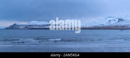 Reykjavik Islande en hiver avec de la neige Banque D'Images