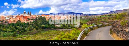 Magnifique village d'Aguimes, Grande Canarie, Espagne. Banque D'Images