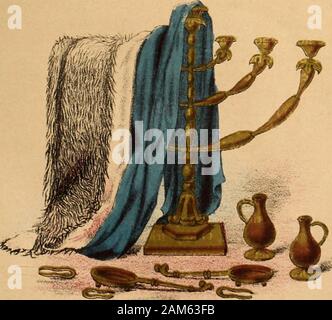 Le tabernacle et le sacerdoce juif . -. , ! -&Gt;j i-i (. ji n 1. Autel d'airain. 2. Cuve d'airain. 3. Table des pains 4. L'autel des parfums. 5. GoldenCandleskick. 6. Arche andMercv siège. Les ustensiles du lieu saint. *EHTllHt uo*"ohi de *CT ou canoniste dans Tnt itk* 1er* Kr H V gg *RD BROt.M thi bureau ou rue u •"""" ou"o"r" si "•" »• ? Le tabernacle et le sacerdoce juif. La couverture de la table était un drap de bleu pour itsvessels, un drap d'écarlate, et un extérieur couvrant des badgersskins. Le chandelier d'or. Ce navire coûteux se tenait à la côté sud de la Place Sainte, directement en face de l'userai de bre Banque D'Images